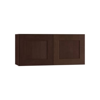 Image for Newport 30 In. W X 12 In. D X 15 In. H Assembled Plywood Wall Bridge Kitchen Cabinet In Manganite With Soft Close from HD Supply