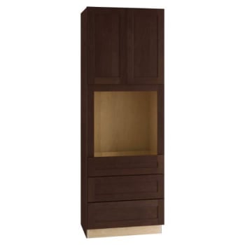 Image for Newport 33 In. W X 24 In. D X 96 In. H Assembled Plywood Double Oven Kitchen Cabinet In Manganite With Soft Close from HD Supply