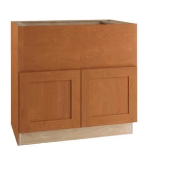 Image for Newport 36 In. W X 24 In. D X 34.5 In. H Assembled Plywood Farm Sink Base Kitchen Cabinet In Cinnamon With Soft Close from HD Supply