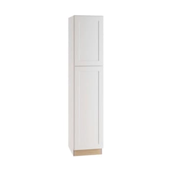 Image for Newport 18 In. W X 24 In. D X 90 In. H Assembled Plywood Pantry Kitchen Cabinet In Pacific White With Soft Close LH from HD Supply
