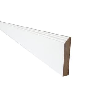 Newport 96 In. W X 0.75 In. D X 4 In. H In Solid Wood Kitchencabinet Furniture Base Molding In Pacific White