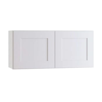 Image for Newport 36 In. W X 12 In. D X 15 In. H Assembled Plywood Wall Bridge Kitchen Cabinet In Pacific White With Soft Close from HD Supply