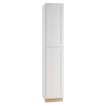 Image for Newport 18 In. W X 24 In. D X 96 In. H Assembled Plywood Pantry Kitchen Cabinet In Pacific White With Soft Close LH from HD Supply
