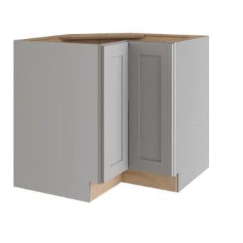 Image for Newport 36 In. W X 24 In. D X 34.5 In. H Assembled Plywood Corner Lazy Susan Base Kitchen Cabinet In Pearl Gray RH from HD Supply
