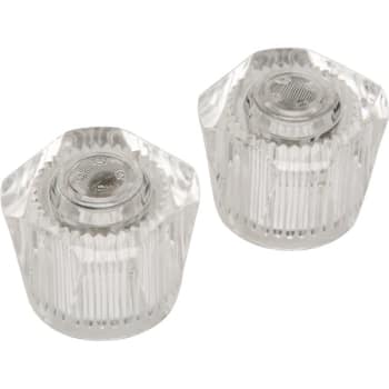Image for Replacement For Sterling Hot/cold Faucet Handles Clear 1-1/2" Height 2pk from HD Supply
