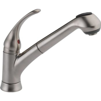 Image for Delta® Foundations™ Pull-Out Kitchen Faucet, 1.8 Gpm, 8" Center, Stainless Steel from HD Supply