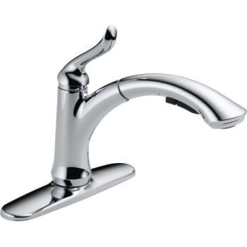 Image for Delta® Linden™ Pull-Out Kitchen Faucet, 1.5 Gpm, 8" Center, Chrome, 1 Handle from HD Supply
