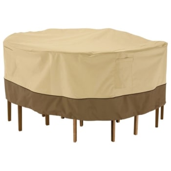 Image for Veranda Round Table And Chair Cover Large Pebble Bark Earth from HD Supply