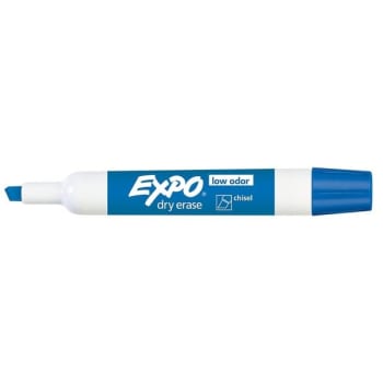 Image for Expo® Blue Low-Odor Chisel Tip Dry Erase Marker, Box Of 12 from HD Supply