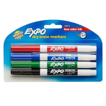Expo® Assorted Color Low-Odor Fine Point Dry Erase Marker, Box Of 8