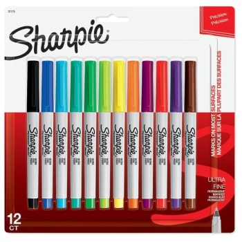 Image for Sharpie® Assorted Color Ultra-Fine Point Permanent Marker, Package Of 12 from HD Supply
