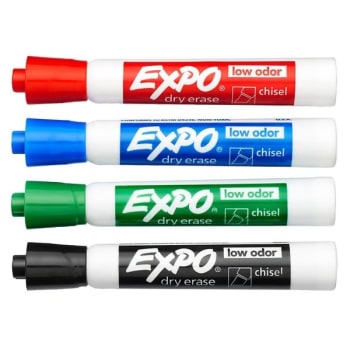 Image for Expo® Assorted Color Low-Odor Chisel Tip Dry Erase Marker, Box Of 8 from HD Supply