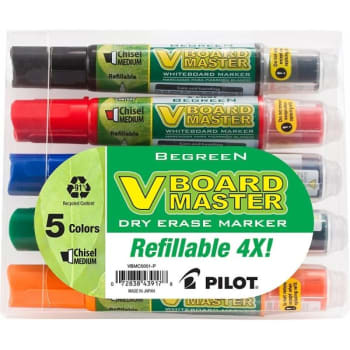 Image for Pilot Assorted Color Begreen Chisel Tip Dry Erase Marker Package Of 5 from HD Supply