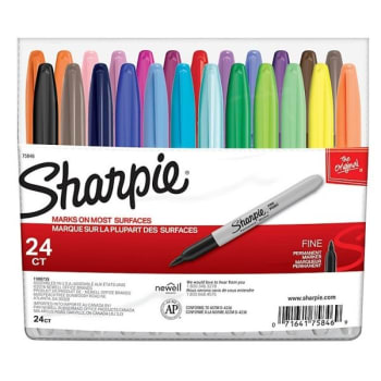 Image for Sharpie® Assorted Color Fine Point Permanent Marker, Package Of 24 from HD Supply