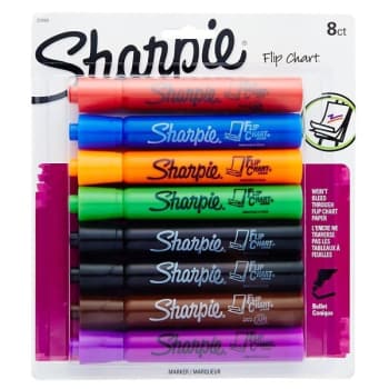 Sharpie® Assorted Color Bullet Point Flip Chart Marker, Package Of 8