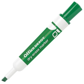 Office Depot® Green Low-Odor Chisel Point Dry Erase Marker, Package Of 12