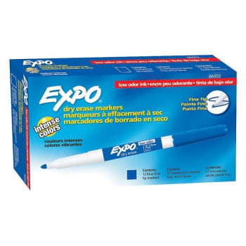 Image for Expo® Blue Low-Odor Fine Point Dry Erase Marker, Package Of 12 from HD Supply