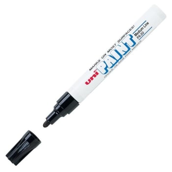 Image for Uni-Paint® Black Oil-Base Medium Line Marker, Package Of 12 from HD Supply