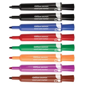 Image for Office Depot® Assorted Color Easel Pad Marker, Box Of 16 from HD Supply