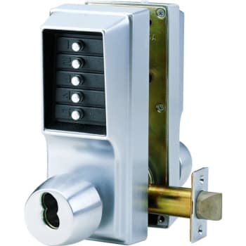 Image for dormakaba Cylindrical Knob Lock,2-3/4 Backset, 1/2 Throw Latch, Satin Chrome from HD Supply