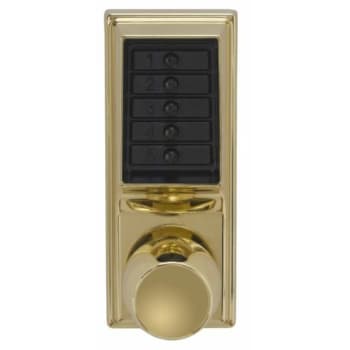 Image for dormakaba Cylindrical Knob Lock, Combination Entry Only, Bright Brass from HD Supply