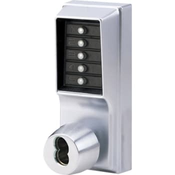 Image for dormakaba Cylindrical Knob Lock, Combination Entry, Key Override, Satin Chrome from HD Supply
