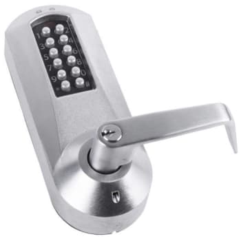 Image for dormakaba E-Plex® 5200 Electronic Pushbutton Lock w/ 6/7-Pin SFIC Prep Less Core (Satin Chrome) from HD Supply