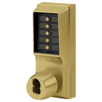 Image for Dormakaba Cylindrical Knob Lock, Bright Brass, 6/7-Pin Sfic Prep, Less Core from HD Supply