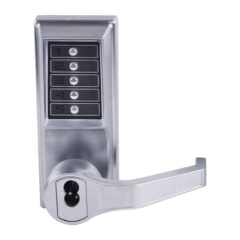 Image for dormakaba Mortise Combination Lever Lock, Key Override, Passage, Satin Chrome from HD Supply