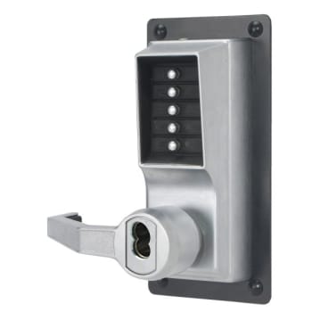 Image for Dormakaba Satin Chrome Exit Trim Lever Lock, Left Hand Reverse from HD Supply