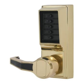 Image for Dormakaba Cylindrical Lever Lock, Bright Brass, Combination Entry Only from HD Supply