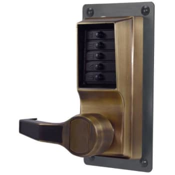 Image for Dormakaba Exit Trim Lever Lock Combination Only Left Hand Reverse, Antique Brass from HD Supply