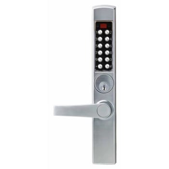 Image for dormakaba E-Plex® 3000 Mortise Dead Latch Schlage "C" Keyway Narrow Stile Lever (Satin Chrome) from HD Supply