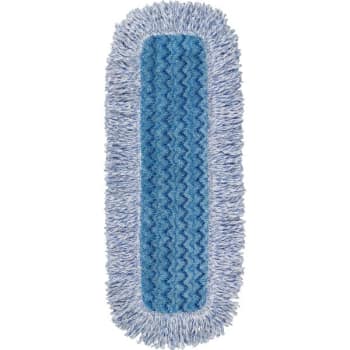 Rubbermaid 18 in Microfiber Hygen High Absorbency Damp Mop Pad (6-Pack) (Blue)