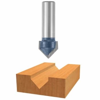 Image for Bosch 90 Degree X 1 Inch Carbide Tipped V-groove Bit from HD Supply