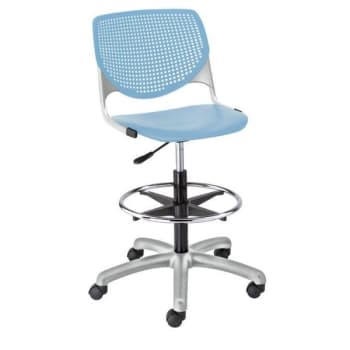 Image for Kfi Seating Kool Drafting Stool, Sky Blue from HD Supply