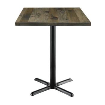 Image for KFI Seating Urban Loft 30 x 30 x 41 in Square Vintage Wood Bistro Table (Barnwood) from HD Supply
