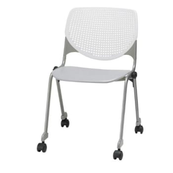 Image for Kfi Seating Kool, White Back, Light Gray Seat from HD Supply