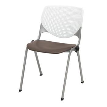 Image for Kfi Seating Kool Stack Chair, White Back, Brownstone Seat from HD Supply