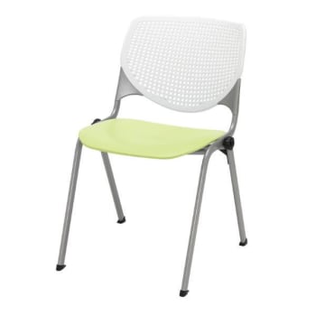 Image for Kfi Seating Kool Stack Chair, White Back, Lime Green Seat from HD Supply