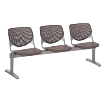 Image for Kfi Seating Kool 3-Seat Reception Bench, Brownstone Seats & Back from HD Supply