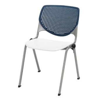 Image for Kfi Seating Kool Stack Chair, Navy Back, White Seat from HD Supply
