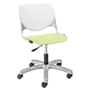 Image for Kfi Seating Kool Computer Chair, White Back, Lime Green Seat from HD Supply