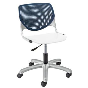 Image for Kfi Seating Kool Computer Chair, Navy Back, White Seat from HD Supply