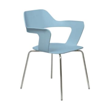 Kfi Seating Julep Stack Chair With Flex Shell, Sky