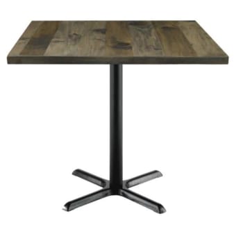 Image for KFI Seating Urban Loft 42 x 42 x 36 in Square Vintage Wood Break Room Table (Barnwood) from HD Supply