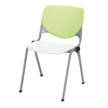 Image for Kfi Seating Kool Stack Chair, Lime Green Back, White Seat from HD Supply