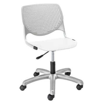 Image for Kfi Seating Kool Computer Chair, Light Grey Back, White Seat from HD Supply