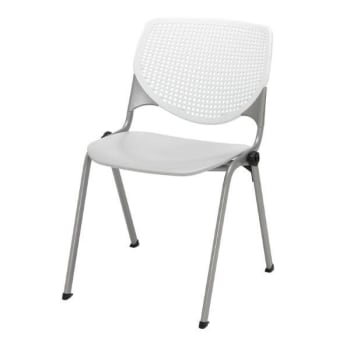 Image for Kfi Seating Kool Stack Chair, White Back, Light Gray Seat from HD Supply
