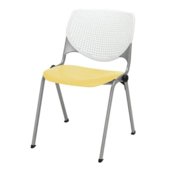 Image for Kfi Seating Kool Stack Chair, White Back, Yellow Seat from HD Supply